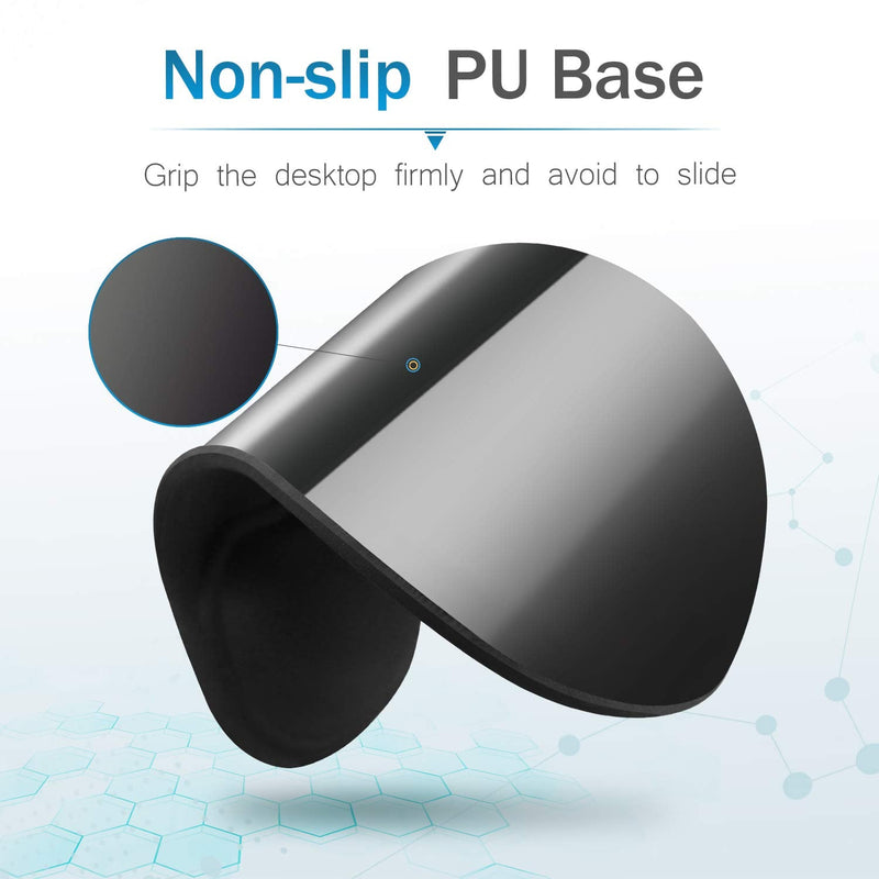 [Australia - AusPower] - JSD Gel Mouse Pad with Wrist Support Wrist Rests 10.00×9.25×1.3 inches (Black, 1 Pack) Black 1 Pack 