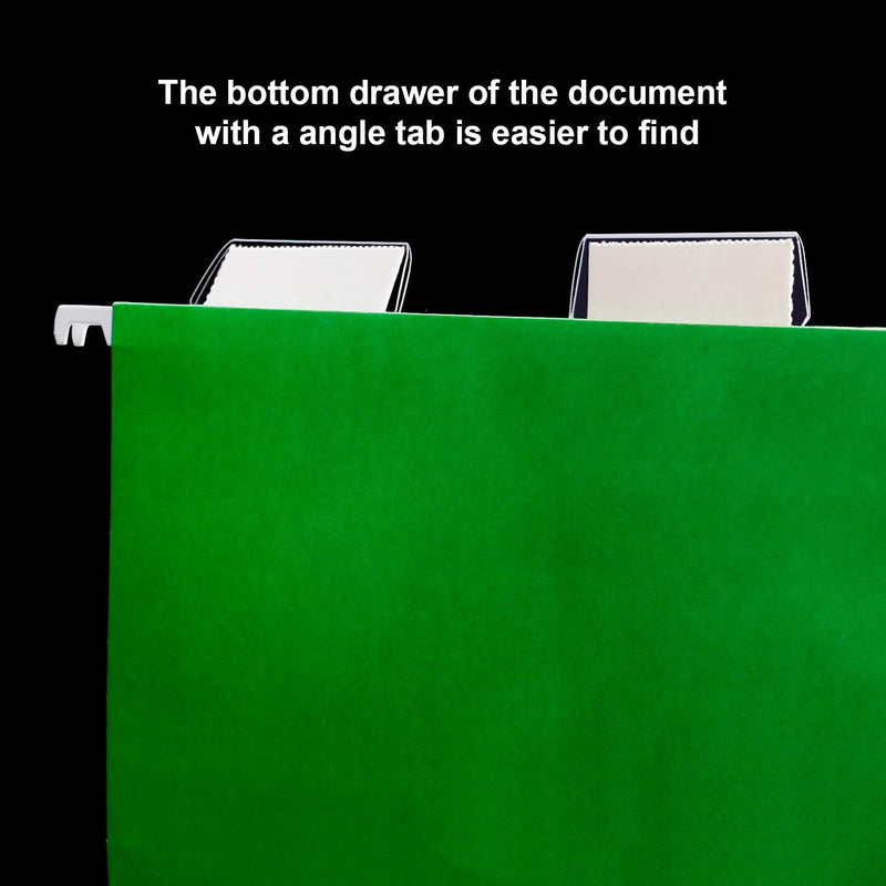 [Australia - AusPower] - Jovitec 120 Sets Hanging Folder Tabs and Inserts Clear Plastic for Quick Identification of Hanging Files, Easy to Read, Hanging File Inserts (2 Inch, White Angle) 