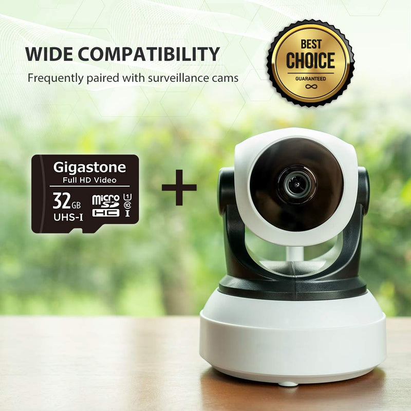 [Australia - AusPower] - Gigastone 32GB Micro SD Card with Adapter, U1 C10 Class 10 90MB/S, Full HD available, Micro SDHC UHS-I Memory Card - Full HD Video Series 32GB Full HD Video 1-Pack 