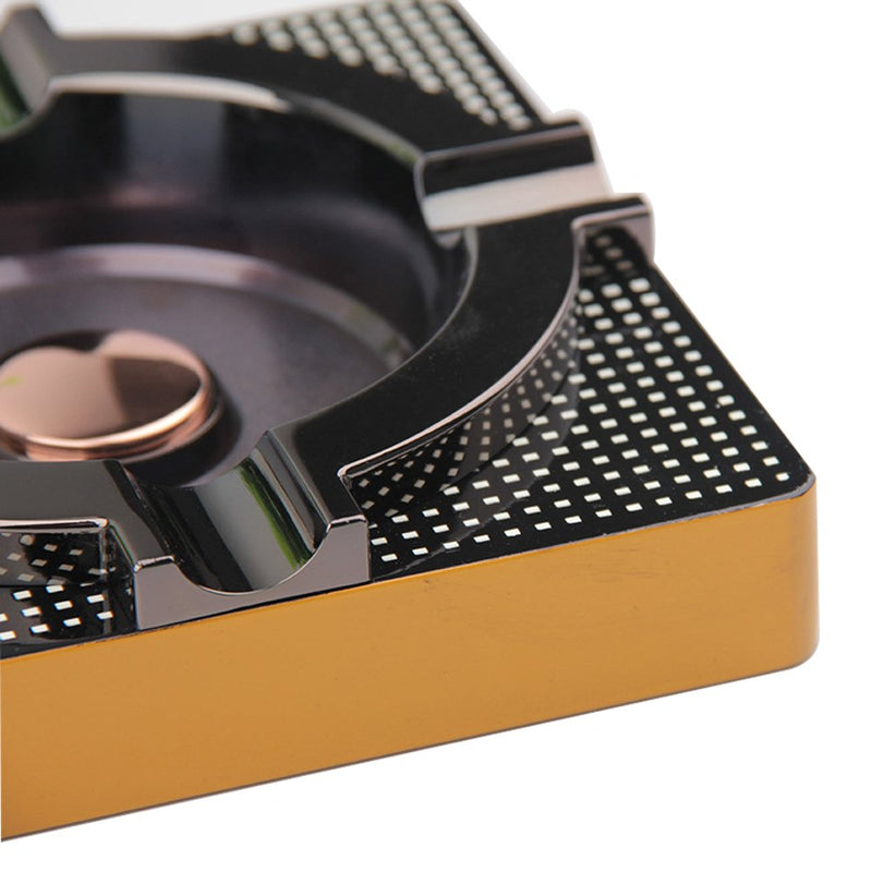 [Australia - AusPower] - OILP Cigar Ashtray Metal Outdoor Cigar Cigarette Ashtray for Patio/Home Modern Table Cigar Ashtrays -(Square,Alloy) 