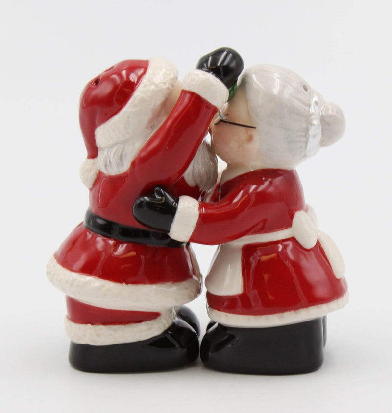[Australia - AusPower] - Cosmos Gifts Kissing Santa Couple S/P Salt and Pepper Set, Multicolored 