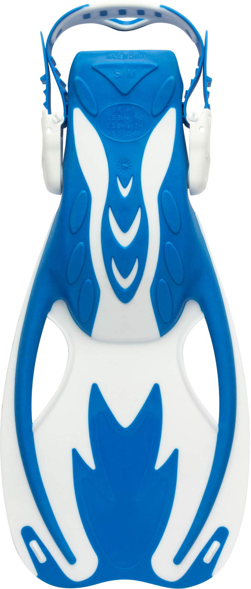 [Australia - AusPower] - Cressi Kids Fins for Snorkeling Swimming and Boogie Boarding S/M | US Kid 9.5/13.5 | EU 26/32 Blue/White 
