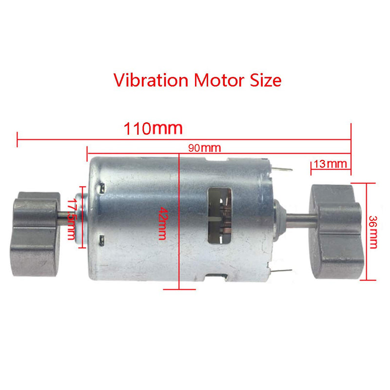 [Australia - AusPower] - BestTong DC 12V-24V 8000RPM 775 Brushed Vibration Motor DOUBLE-HEAD High Torque Electric Vibrating Motors with 2 Iron Rotating Mass 