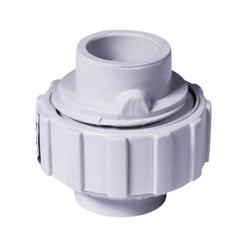 [Australia - AusPower] - Midline Valve PVC Union Coupling Pipe Fitting 1-1/4'' Solvent Connections White Plastic (597DV114) 1-1/4 in. 