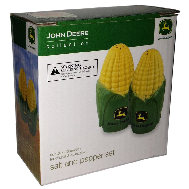 [Australia - AusPower] - John Deere Stoneware Corn Cob Salt and Pepper Shaker Set Official Licensed 