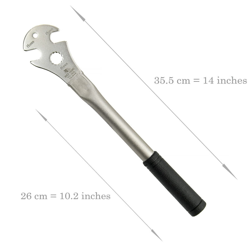 [Australia - AusPower] - BIKEHAND Bicycle Bike Pedal Wrench Extra Long Handle 350mm - Great Road Mountain Bike Pedal Removal Tool Spanner - 15mm 