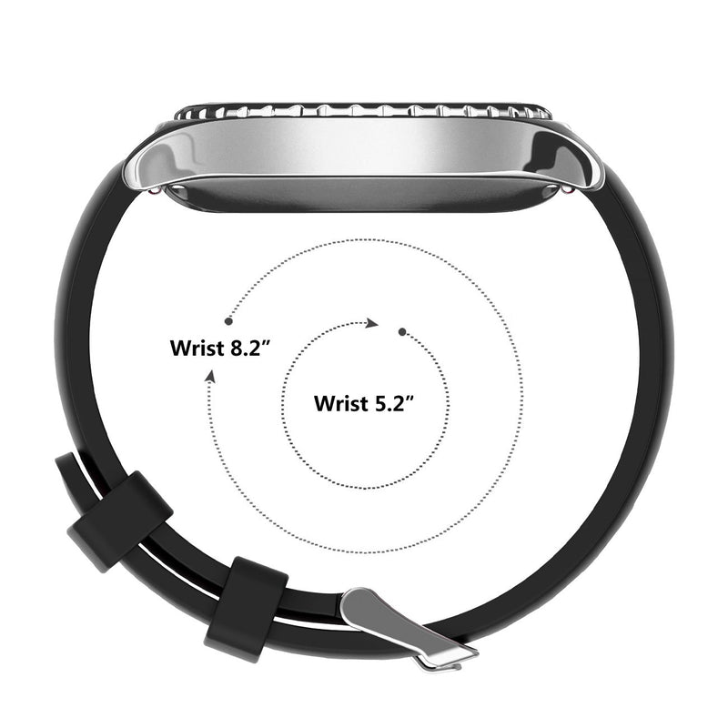 [Australia - AusPower] - Gear S2 Classic Bands, Gear Sport Band Silicone Strap Quick Release for Samsung Gear S2 Classic(SM-R732 & SM-R735) & for Samsung Gear Sport(SM-R600) Smart Watch (NOT for Gear S2)(Black) 