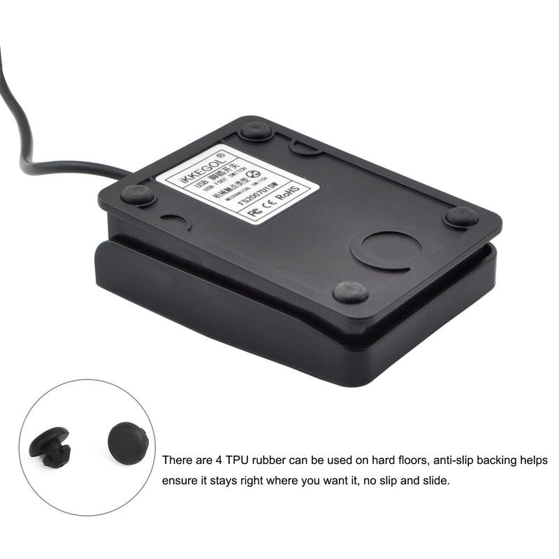 [Australia - AusPower] - [Upgraded] iKKEGOL USB Foot Pedal Switch Video Game PC Hands Free Footswitch One Key Control Program Computer Mouse Keyboard HID with 2M Cable 