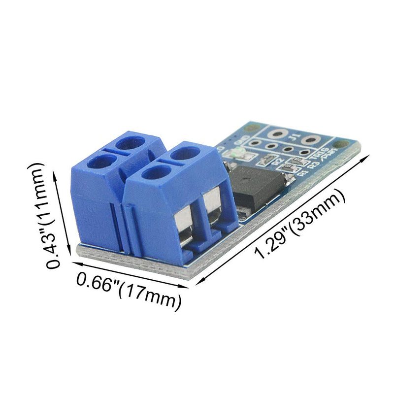 [Australia - AusPower] - WMYCONGCONG 10 PCS MOSFET Trigger Switch Drive Module DC 5V-36V 15A 400W Dual High-Power 0-20KHz Electronic Switch Control Board DC Motor Speed Controller 