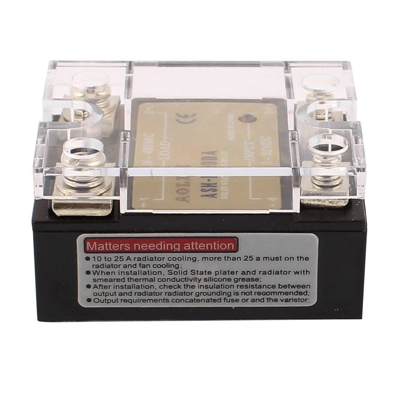 [Australia - AusPower] - uxcell ASH-10DA 4-32VDC to 24-480VAC 10A Single Phase Solid State Relay DC to AC Relay 