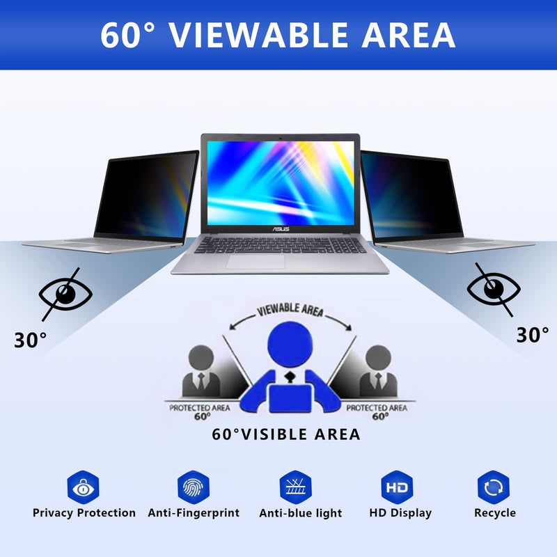 [Australia - AusPower] - Laptop Privacy Screen 14 Inch,PYS Privacy Screen Protector for 14In Laptop 16:9 Aspect Ratio,Anti Glare/Blue Light/Scratch Compatible with Lenovo/HP Envy/Dell/Acer/Samsung/Asus/Toshiba laptop 14 inch Black 