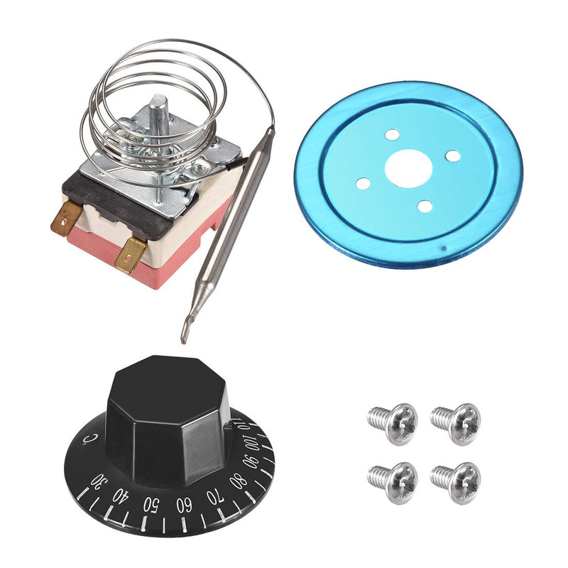 [Australia - AusPower] - uxcell NC AC 250 16A 30-110C Temperature Control Switch Capillary Thermostat for Oven Refrigerator Heater, 2m Length 