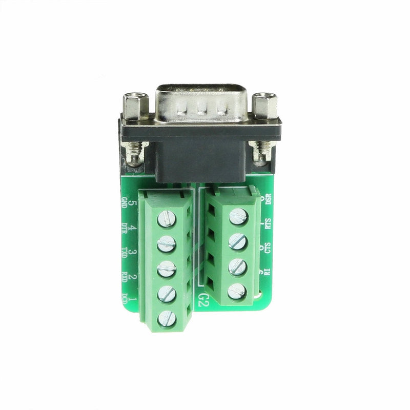 [Australia - AusPower] - Avanexpress DB9 Male Connector Breakout Board RS232 Serial to DSUB Terminal Block Connector Signal Module 3 Pack 