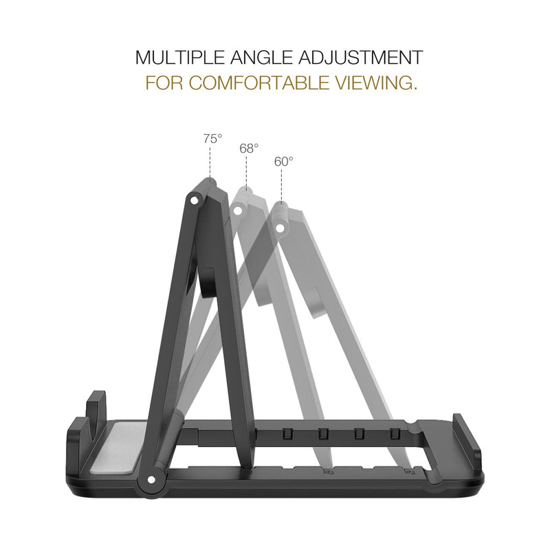 [Australia - AusPower] - MoKo [2 Pack Phone/Tablet Stand, Foldable Desktop Holder for 4-11" Devices, Fit with iPhone 13 Pro Max/13, iPhone 12/12 pro Max/11/Xs Max, iPad Air 4/Mini 6 2021, iPad 9th 10.2, Galaxy S20, Black 