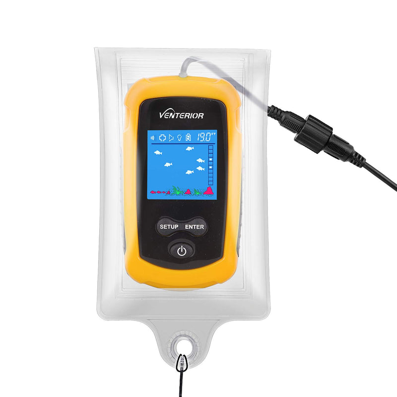[Australia - AusPower] - Venterior Water Resistant Bag Case for Portable Fish Finder Display Host (White) White 