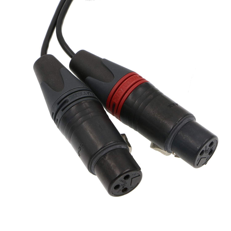 [Australia - AusPower] - Alvin's Cables Right Angle 5 Pin Male to Two XLR 3 Pin Female Audio Input Cable for Z CAM E2 Camera 