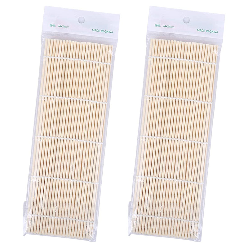 [Australia - AusPower] - JIALEEY Bamboo Sushi Rolling Mat, 9.5x9.5 Inch, 6 PCS Set 