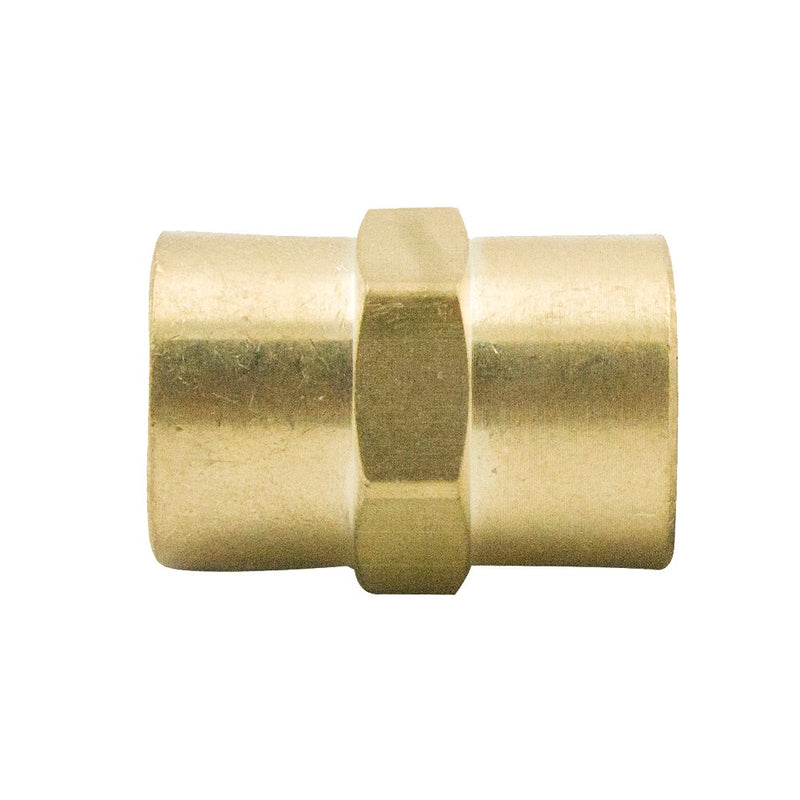 [Australia - AusPower] - Legines Brass 1/2" NPT Female × 1/2" NPT Female Coupling Coupler Hex Head Pipe Fitting 1200psi (Pack of 2) 1/2" x 1/2" NPT Female 