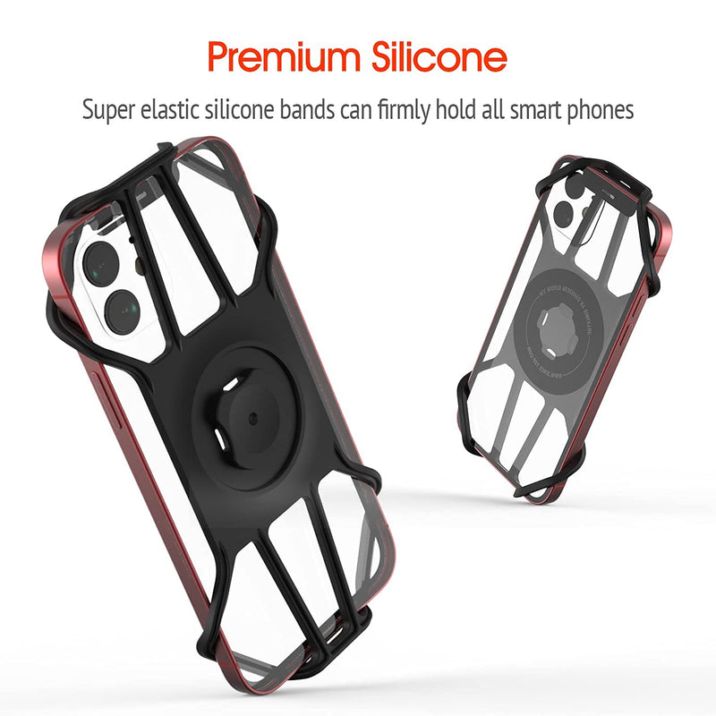 [Australia - AusPower] - Universal Phone Silicone Adapter - Quick Attach Your Cellphone to Any Sincetop Bike Mount / Car Phone Holder / Armband / Belt Clip Adapter-【Stretchy Silicone Bands】 