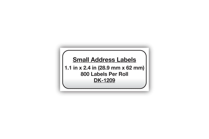 [Australia - AusPower] - Brother DK-1209 Small Address Labels, White, 2 1/2" x 1 1/2", Roll Of 800 1 Roll Label Roll 