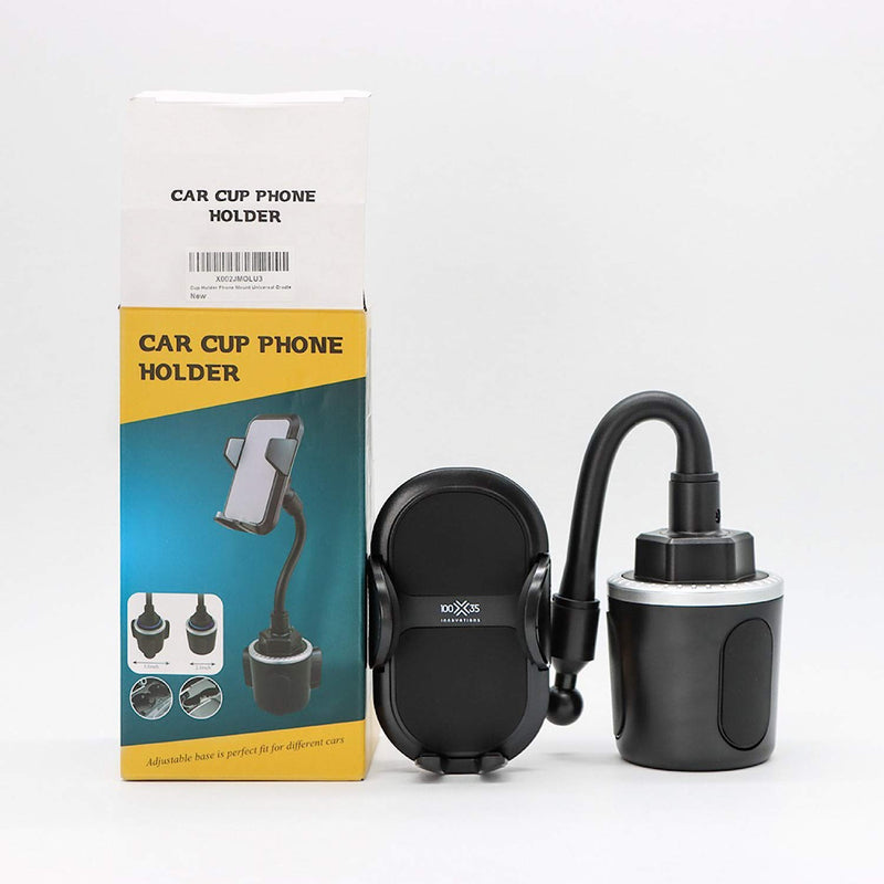 [Australia - AusPower] - Phone Car Holder Cup Holder - Adjustable Car Cupholder for Mobile Phone Android Galaxy, s9, s10, Note, iPhone 6, 7, 8, Plus, X, XR, SE, 11/ 12, Pro, Max, Mini 