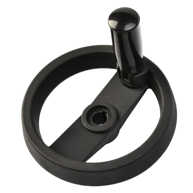 [Australia - AusPower] - Othmro 1Pcs Hand Wheel 12mm Center Hole Diameter 125mm Handwheel Diameter Black 2 Spoked Lathe Handwheel Round Three Hand Wheel with Revolving Handle for Lathe Milling Machine Grinders 1pcs 12 125mm 