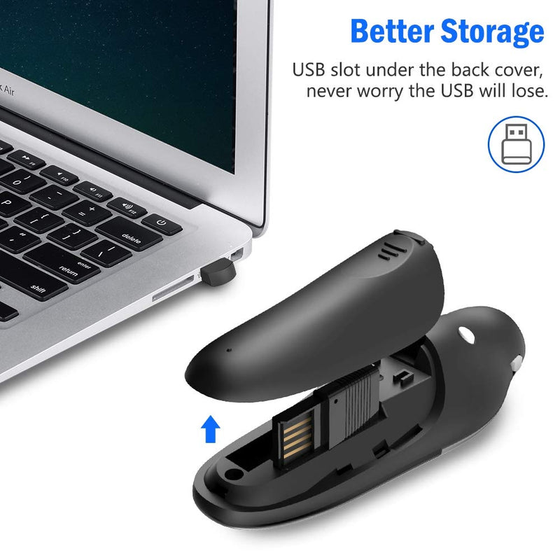[Australia - AusPower] - Presentation Clicker Wireless Presenter Remote Clicker for PowerPoint Presentation Remote, RF 2.4GHz USB Presentation Clicker PPT PowerPoint Clicker for Mac, Keynote, Computer, Laptop 