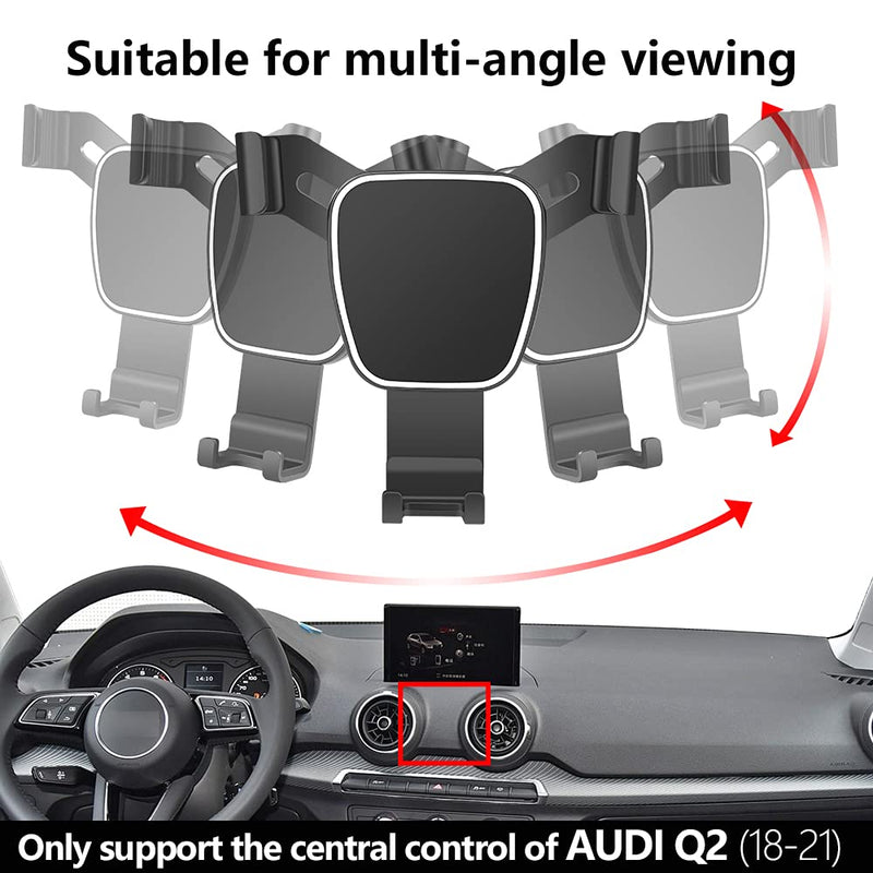 [Australia - AusPower] - LUNQIN Car Phone Holder for Audi Q2 2018-2021 Auto Accessories Navigation Bracket Interior Decoration Mobile Cell Phone Mount 