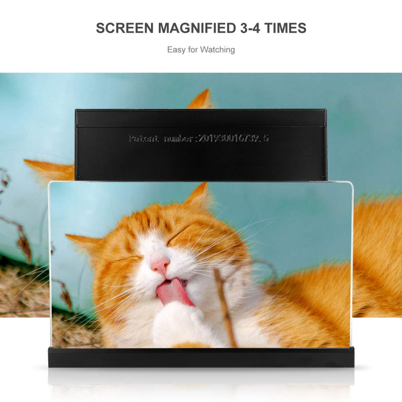 [Australia - AusPower] - NICERIO 3D Universal Screen Magnifier,Foldable 12 in HD Cellphone Amplifier Screen Enlarger with Phone Sucker for Watching Video Movies,Compatible for iPhone Xs/X Max/XR/X/8/8Plus/Samsung/HUAWEI ETC 