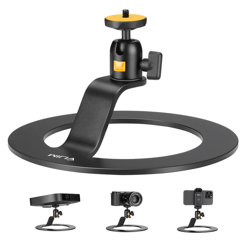 [Australia - AusPower] - Aluminum Desktop Projector Stand w Ballhead Angle Adjustment, JUSMO Table Projector Stand Adjustable Tilt for Nebula, XGIMI, VANKYO, BenQ, PVO, TMY, AuKing and Most LCD/DLP Video Projectors 