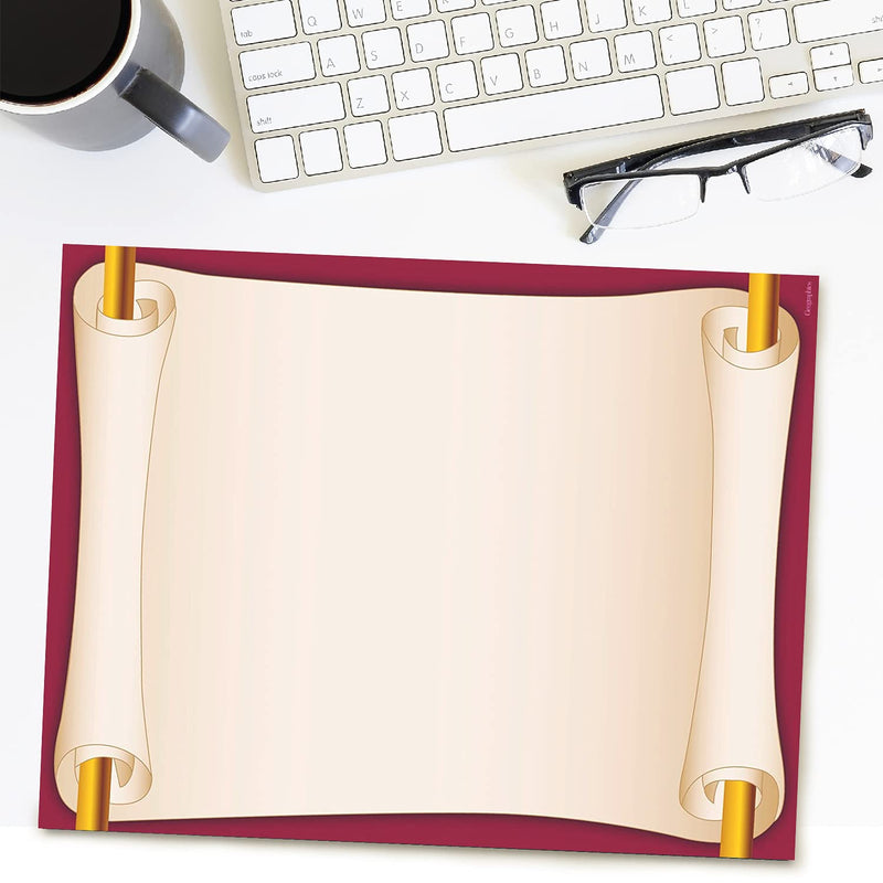 [Australia - AusPower] - Geographics Burgundy Scroll Letterhead Paper, 24 lb. Design Paper, 8.5 x 11" (Pack of 100) 