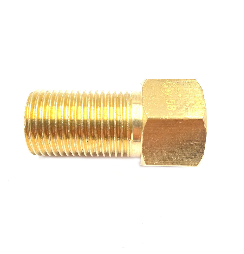 [Australia - AusPower] - 4pcs 1/2" Female to 1/2" Male Pipe Nipple Extension Connector Fitting,Brass Pipe Fitting Reducer Adapter,Hex Bushing Adapter, Solid Brass Length 50mm/1.97" 
