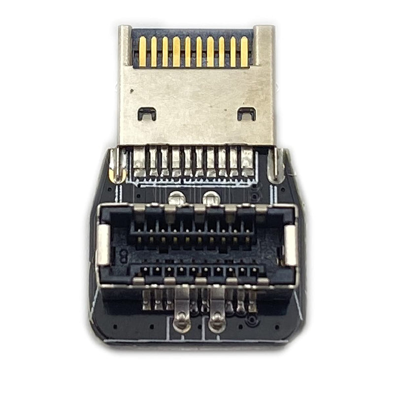 [Australia - AusPower] - DEVMO USB 3.2 Front Panel Internal Connector Type-E 90 Degree Angled Adapter USB Type-C Header 90 Degree Adapter Module (PH74A) (1pc) 