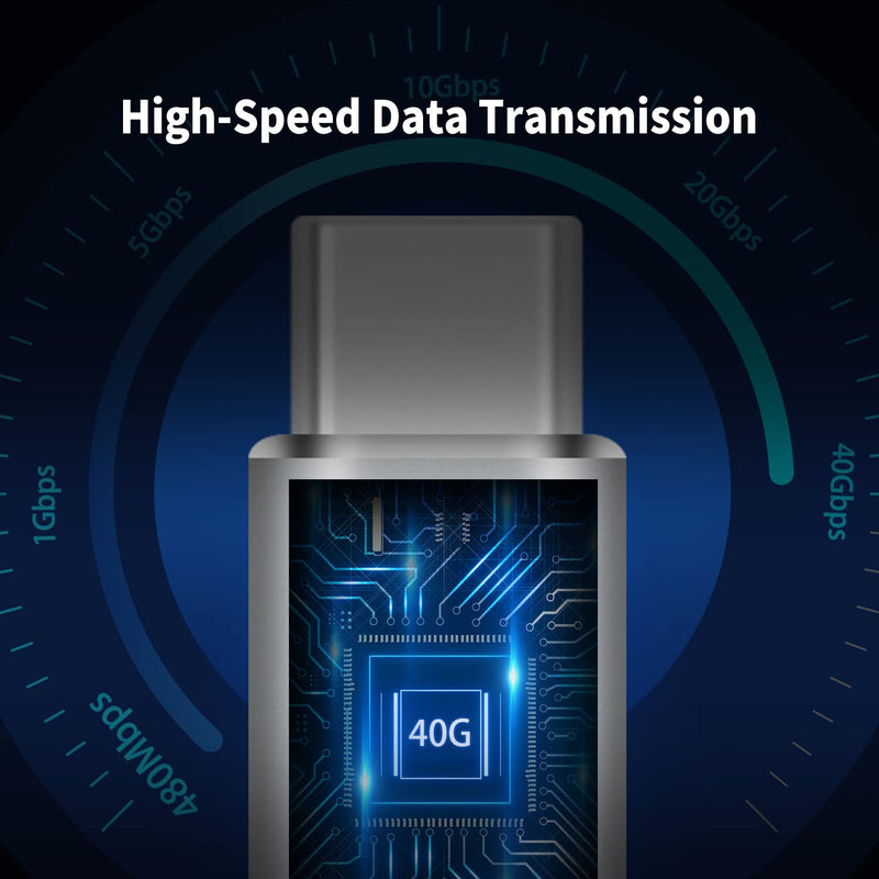 [Australia - AusPower] - Duttek USB C Male to Male Adapter, 40Gpbs Type C Male to Type C Male Full Featured Adapter, Support Data Synchronization and Charging, for with Thunderbolt 3/4, USB3.1, USB2.0. Silver 