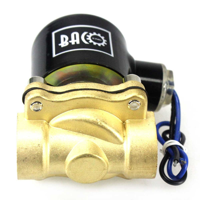 [Australia - AusPower] - BACOENG 1/2" NPT AC110V Brass Normally Closed Electric Solenoid Valve Air Water Oil 
