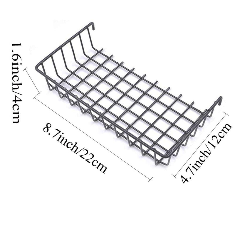 [Australia - AusPower] - GBYAN Wall Grid Accessories Wire Grid Baskets Shelf Organizer for Grid Panel Board, 2 Pack black 