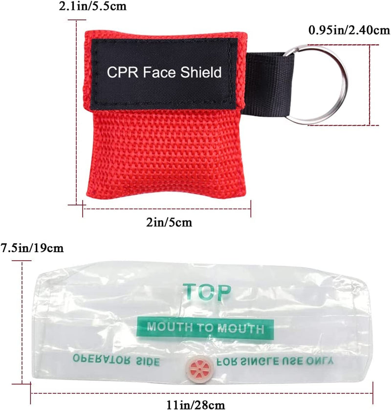 [Australia - AusPower] - CPR Mask, Disposable CPR Shield Mask Emergency Mask with One-Way Valve Breathing Barrier for First Aid(Colorful-30PCS) Colorful-30pcs 
