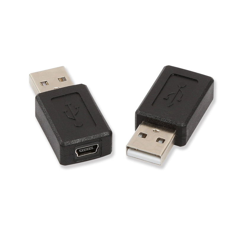 [Australia - AusPower] - Electop 2 Pack USB 2.0 A Male to USB B Mini 5 Pin Female Adapter Converter 