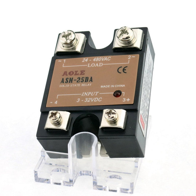 [Australia - AusPower] - WerFamily SSR Solid State Relay SSR-25DA DC-AC 3-32V DC / 24-480V AC / 25A DC to AC 