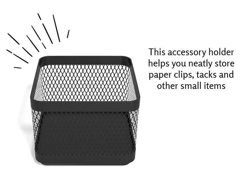 [Australia - AusPower] - 1InTheOffice Mesh Paperclip Holder for Desk, Paperclip Holder Desk Accessories Holder(4 Pack) 