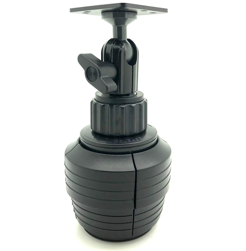 [Australia - AusPower] - Heavy Duty Metal AMPS Hole Pattern ELD Drinks Cup Holder Mount Compatible with Ham CB Pro Satellite Radio & All Universal 2 & 4 Hole fit AMPS Pattern mounting Device 