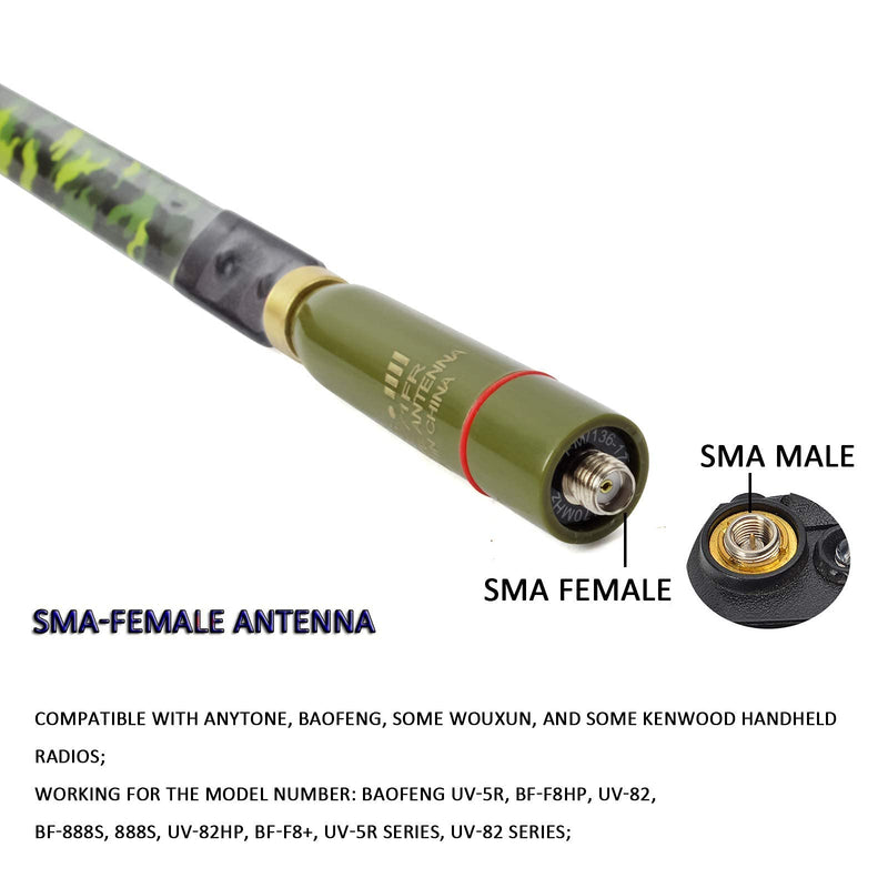 [Australia - AusPower] - HYS SMA-Female Dual Band VHF/UHF 144/430MHz High Gain Foldable CS Tactical Antenna for Baofeng UV-5R UV-82 BF-F8HP Ham Two Way Radio 