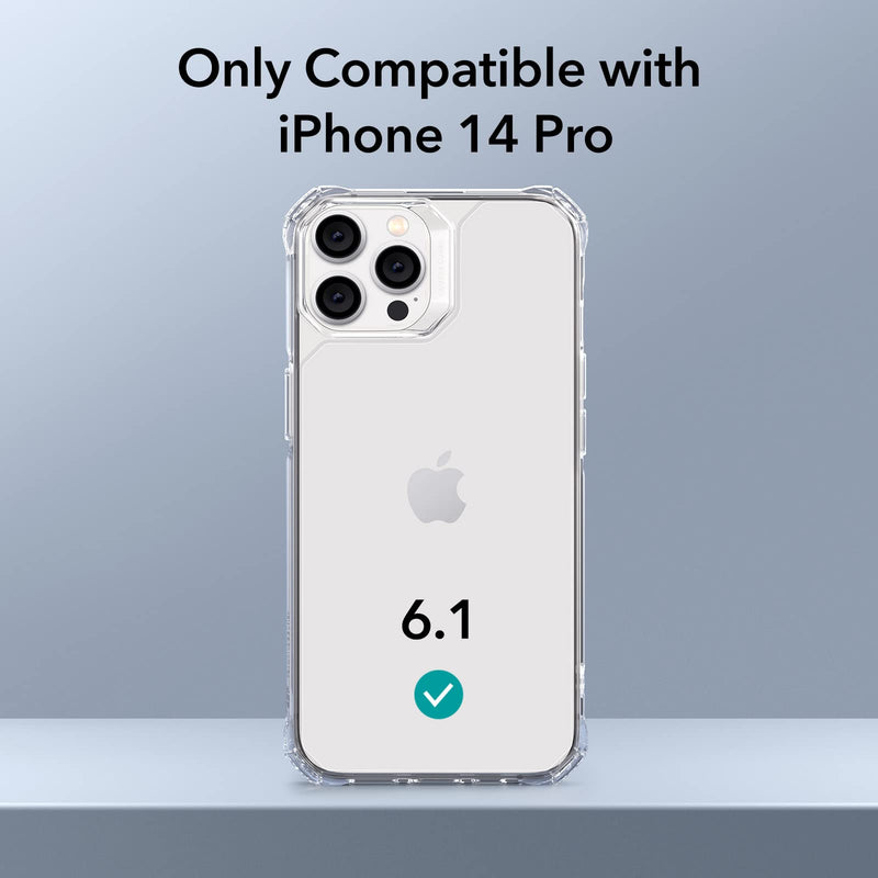 [Australia - AusPower] - ESR Air Armor Case, Compatible with iPhone 14 Pro Case, Military-Grade Drop Protection, Shock-Absorbing Air-Guard Corners, Yellowing Resistant, Hard Acrylic Back, Scratch Resistant, Clear 