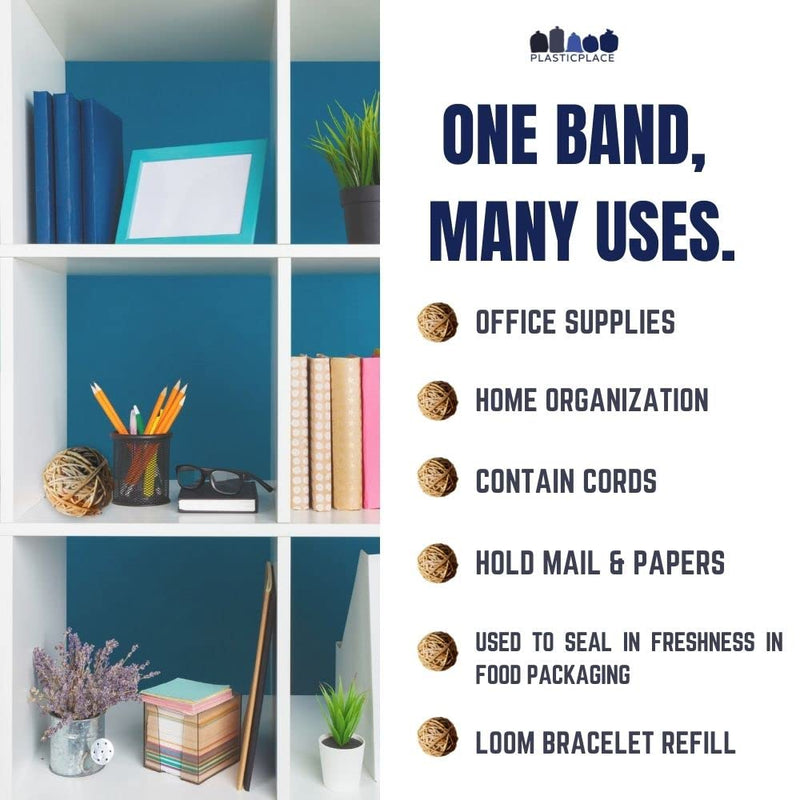 [Australia - AusPower] - Plasticplace Rubber Bands, Size #33, Approx. 875 (3.5" X 1/8"), 1 Lb, 16 Oz, Brown, (AX-AY-ABHI-118548) 1 Pound 