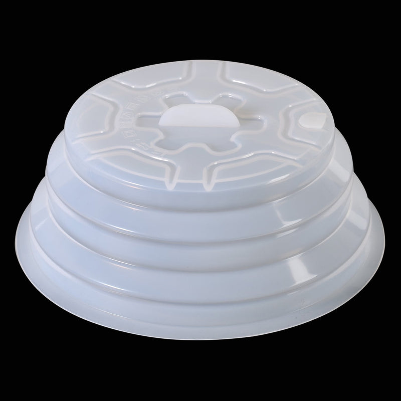 [Australia - AusPower] - Kichwit Silicone Microwave Plate Cover Collapsible, Dishwasher Safe and BPA Free, 11" (Light White) Light White 