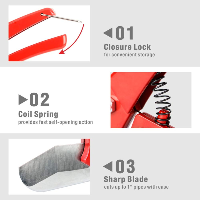 [Australia - AusPower] - IWISS PEX Pipe Cutters for Cutting 1/8"-1" PEX Tubings, NOT for PVC Pipes Original Version 