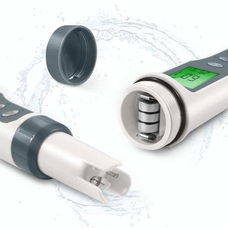 [Australia - AusPower] - Digital pH Meter with ATC pH Tester, 3 in 1 pH TDS Temp 0.01 Resolution High Accuracy Pen Type Tester, Water Tester for Water, Wine, Spas and Aquariums 