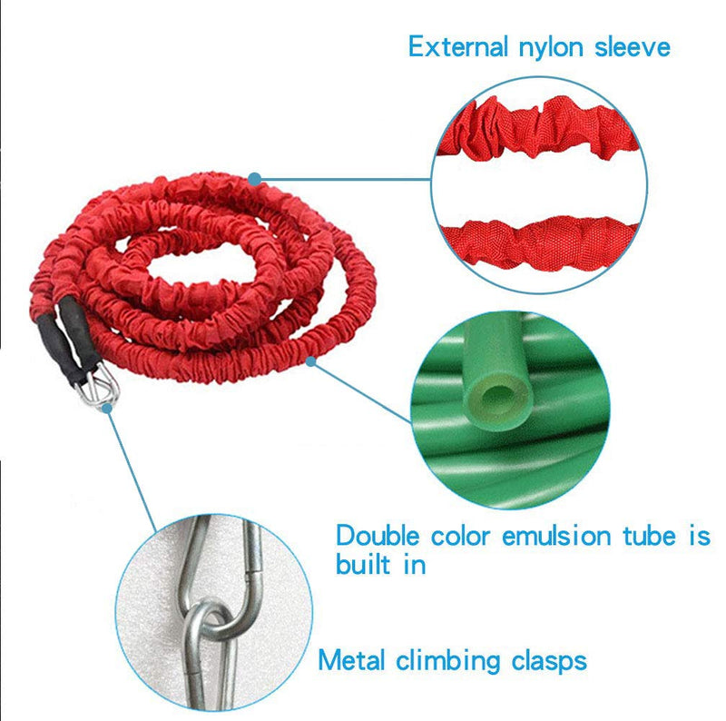 [Australia - AusPower] - YNXing Resistance Training Rope Explosive Force Bounce Physical Training Resistance Rope Improving Speed, Stamina and Strength 6.6ft Elastic rope 