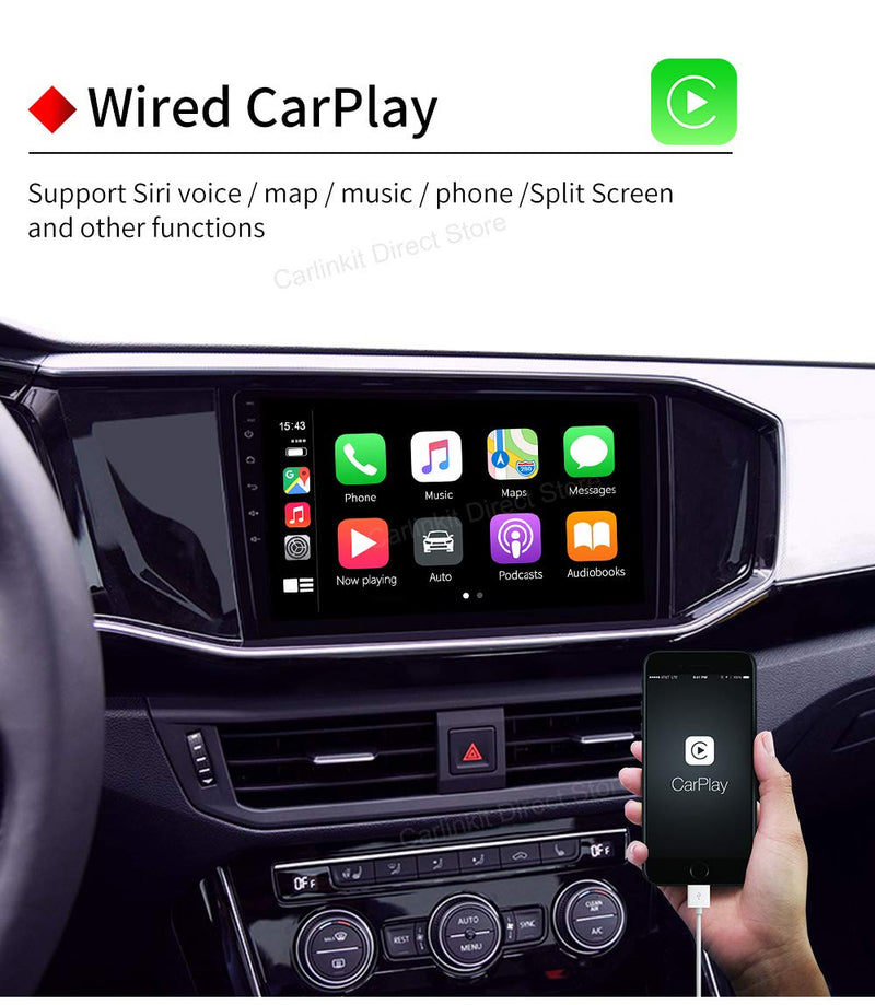 [Australia - AusPower] - ViaBecs USB Wired Apple Carplay Adapter & Android Auto Dongle 2 in 1 for Car Stereo with Android System 4.4 or Above, Support iPhone/Waze Google Maps/Mirror Screen/Siri Voice Control/Online Upgrade white 