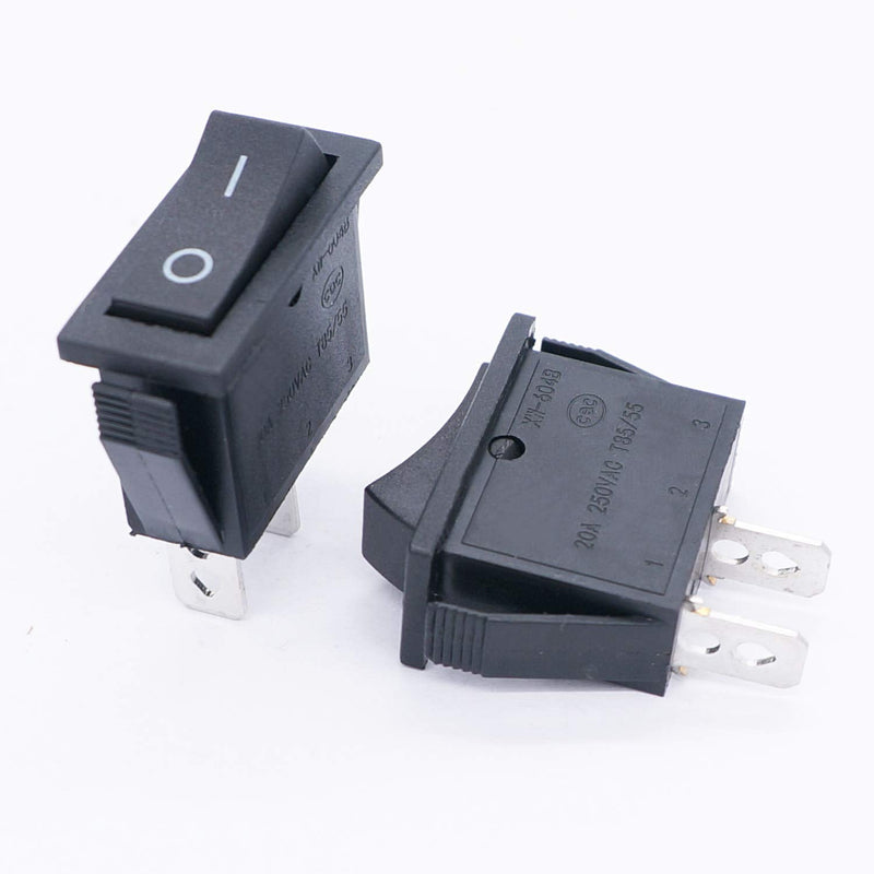 [Australia - AusPower] - TWTADE / 8Pcs Mini Boat Rocker Switch Latching ON/Off SPST 2 Pin 2 Position Car Auto Boat Rocker Toggle Switch Snap AC 250V/16A 125V/20A KCD3-101 